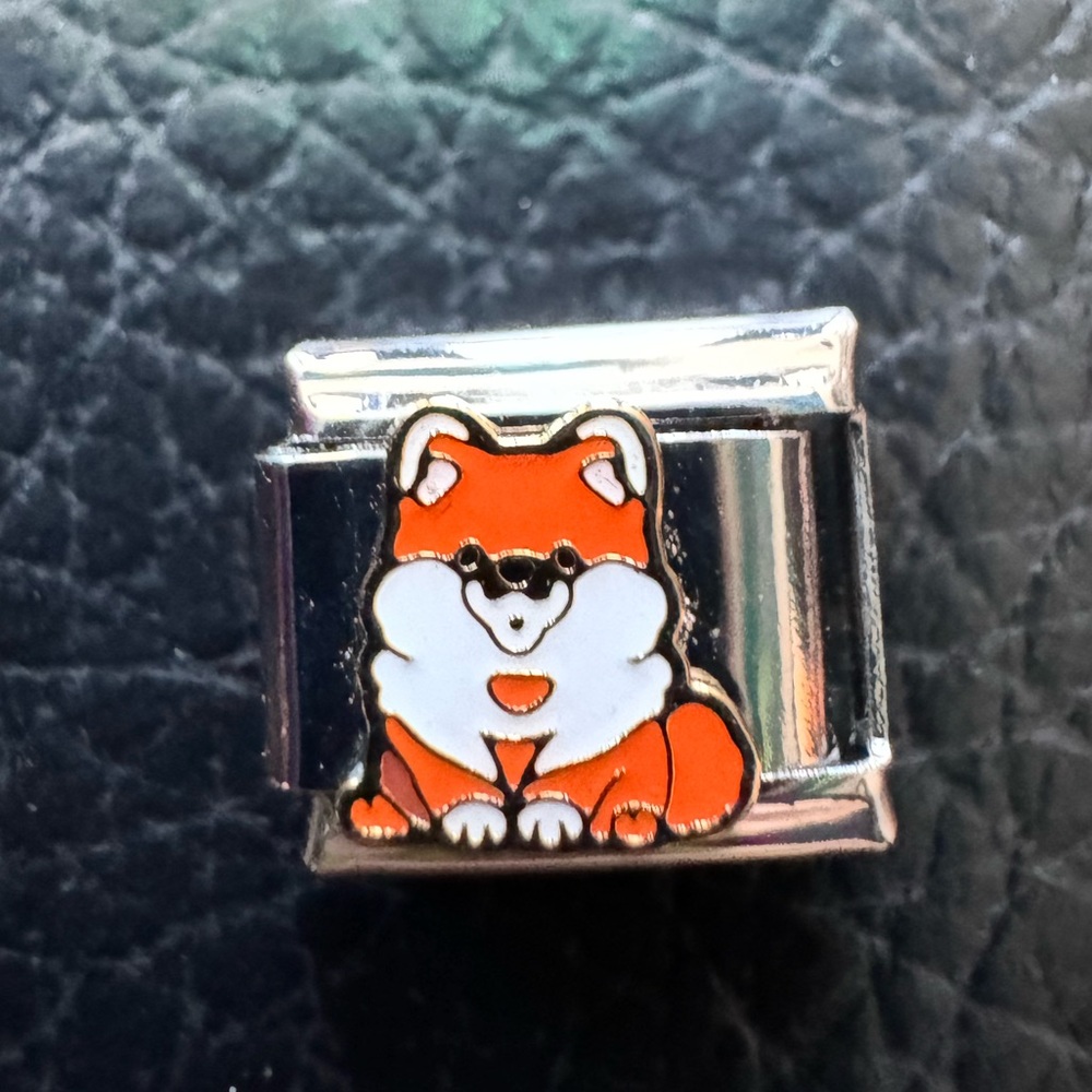 Stainless Steel Pomeranian Italian Charm for Charm Bracelet